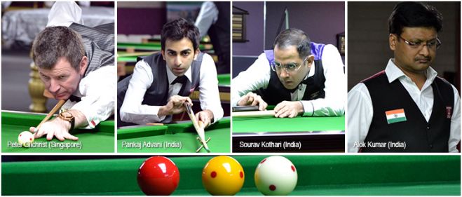 Gilchrist, Advani, Kothari and Alok are top 4 seed for timed knockout