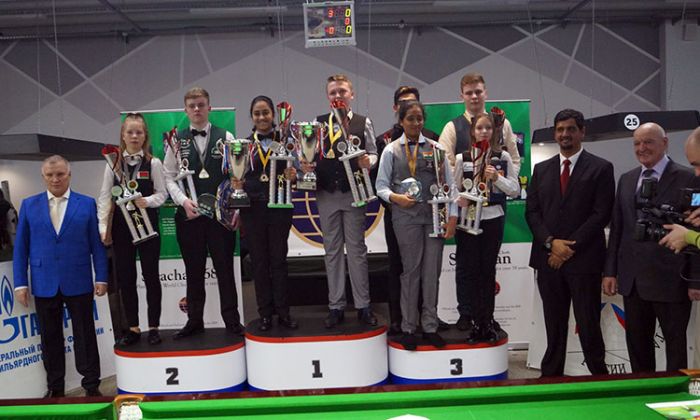 Ben Mertens and Keerthana P. wins the World U16 Snooker (Men &amp; Women) Championships